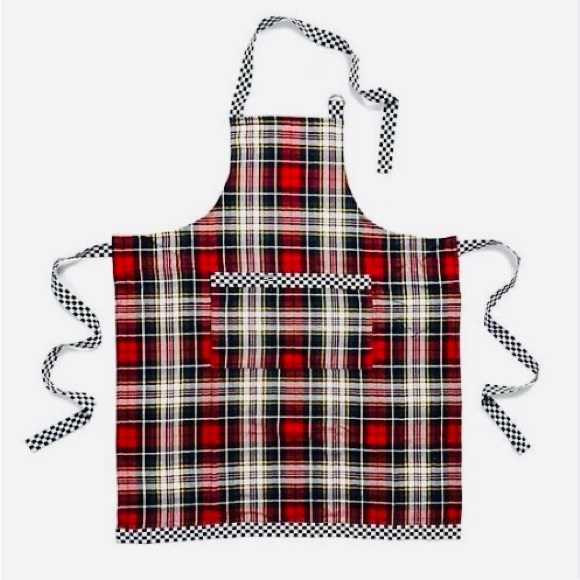 Mackenzie Childs Tartan Check Apron NWT - Picture 3 of 7
